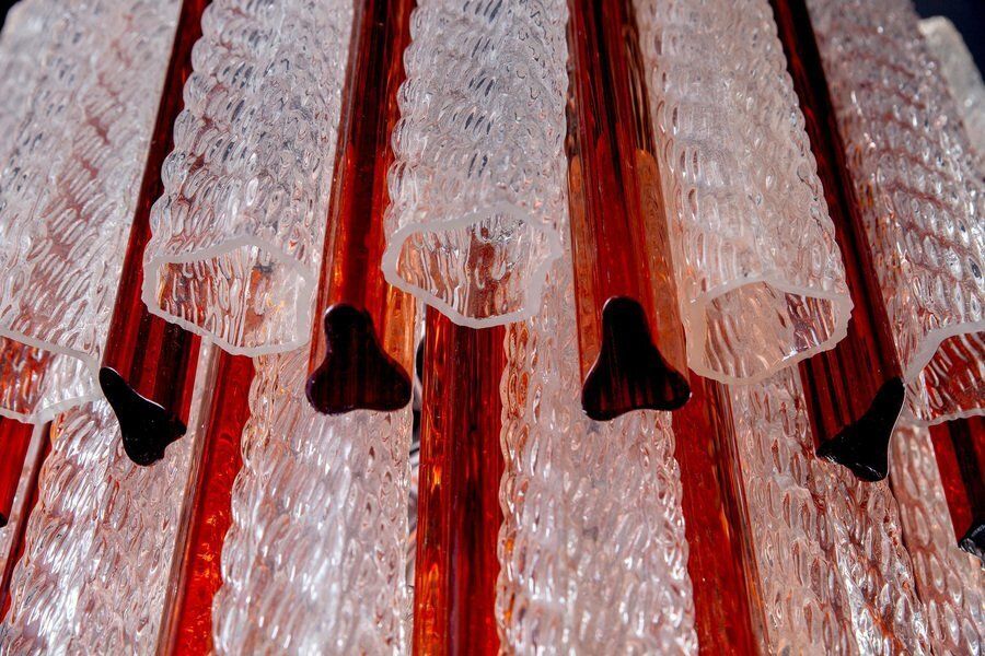 Lighting Mid Century Murano Glass Tronchi 4 Tier Chandelier, 1960 photo