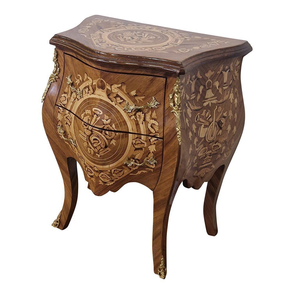 Louis XV Style Bedside Table With Two Drawers, France, 1890s photo furniture