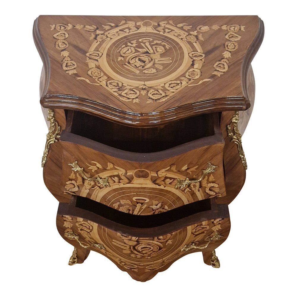 photo furniture Louis XV Style Bedside Table With Two Drawers, France, 1890s