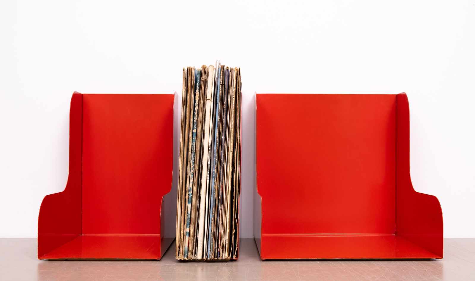 photo buy Enzo Mari Modular Metal Lp Record Holder Set Of 3 1965 Italy