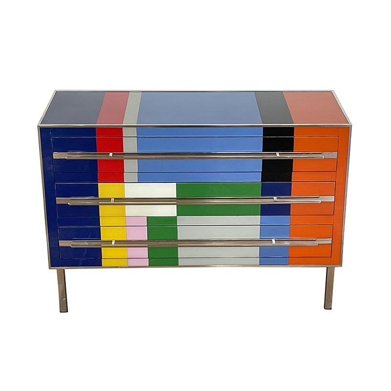 photo furniture Dresser With 3 Glass Drawers, 1980s
