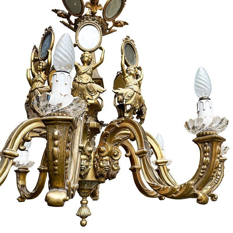 photo for sale First Half Of The 20th Century Golden Bronze Chandelier