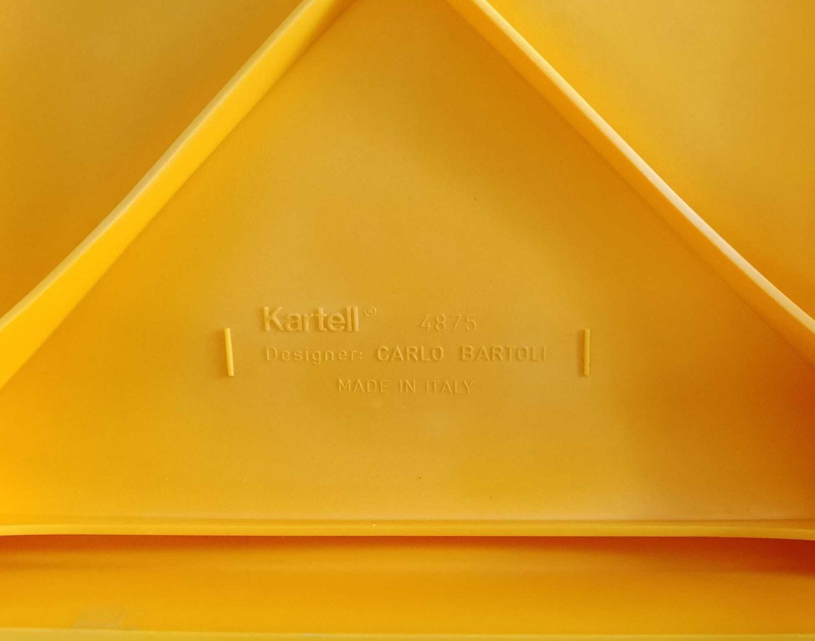 Carlo Bartoli Set Of Six 4875 Chairs In Plastic By Kartell 1980s photo for sale