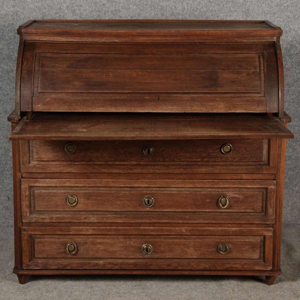 photo buy Antique Biedermeier Secretary In Oak, 1800