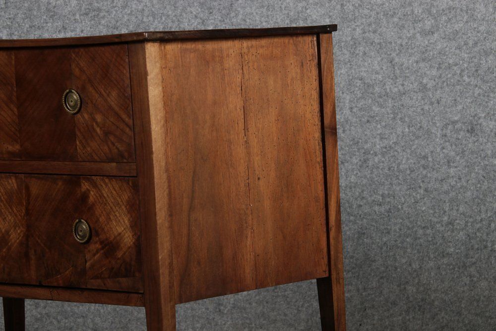Furniture Small Antique Walnut Chest Of Drawers, 1800 photo