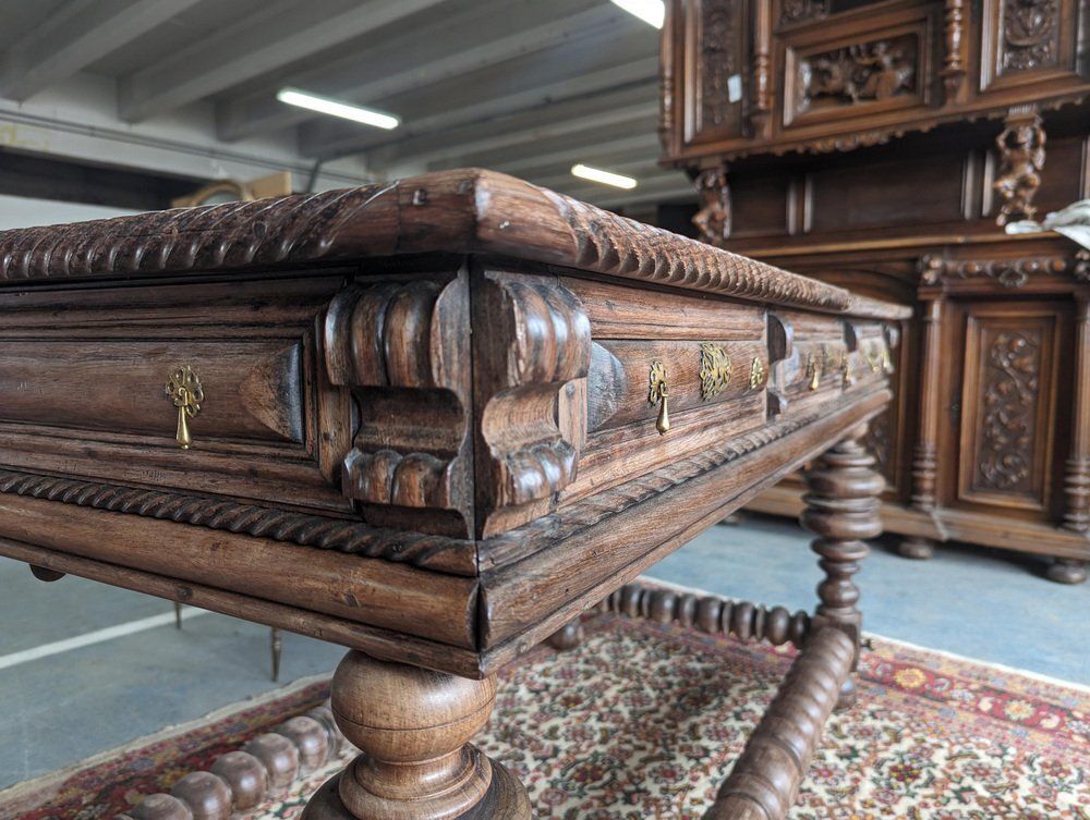 Portuguese Rosewood Coffee Table, 19th Century photo vintage