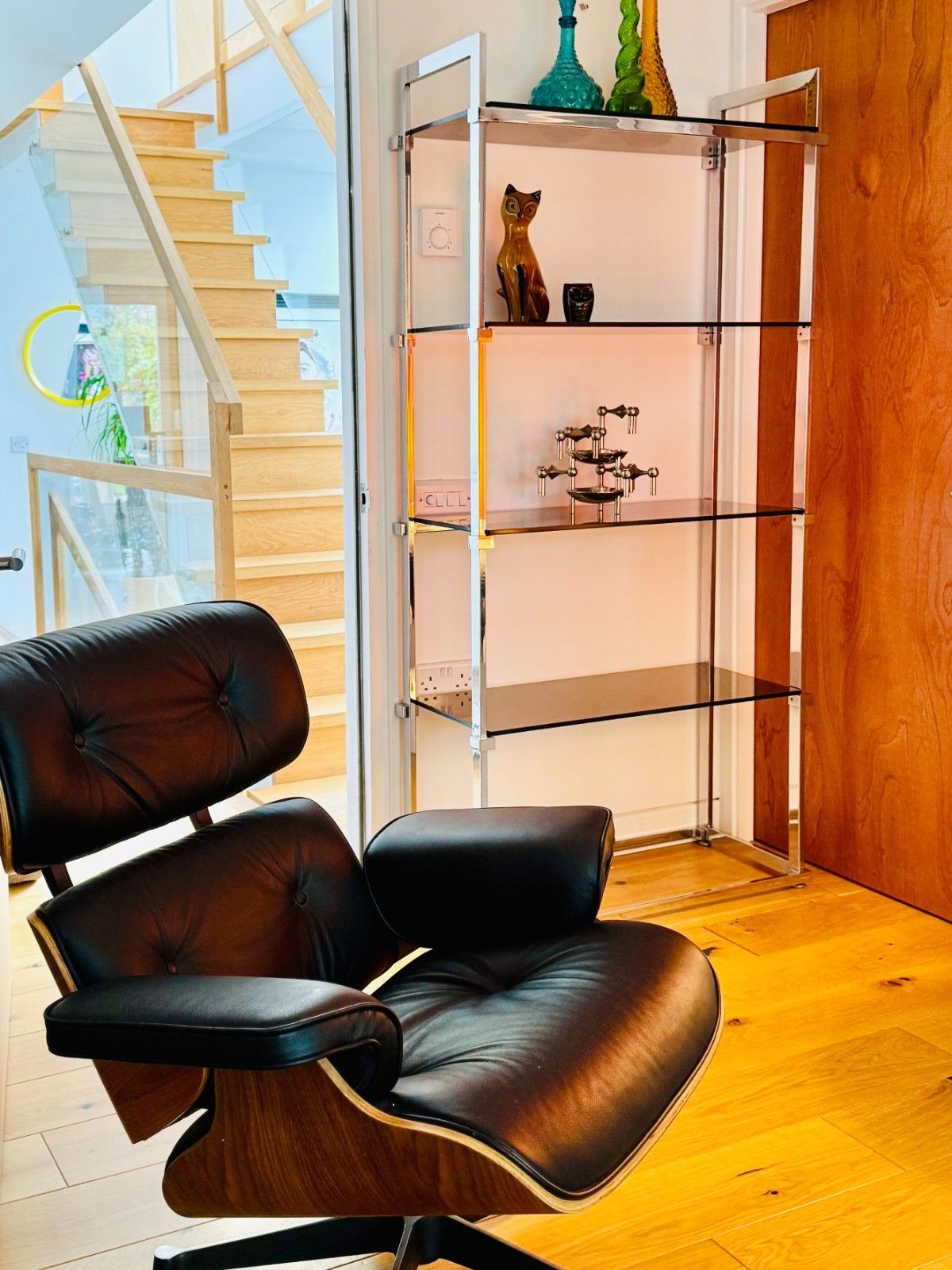 Pieff Lisse Chrome Plated Smoked Glass Shelving Unit/Bookcase, 1970s photo furniture