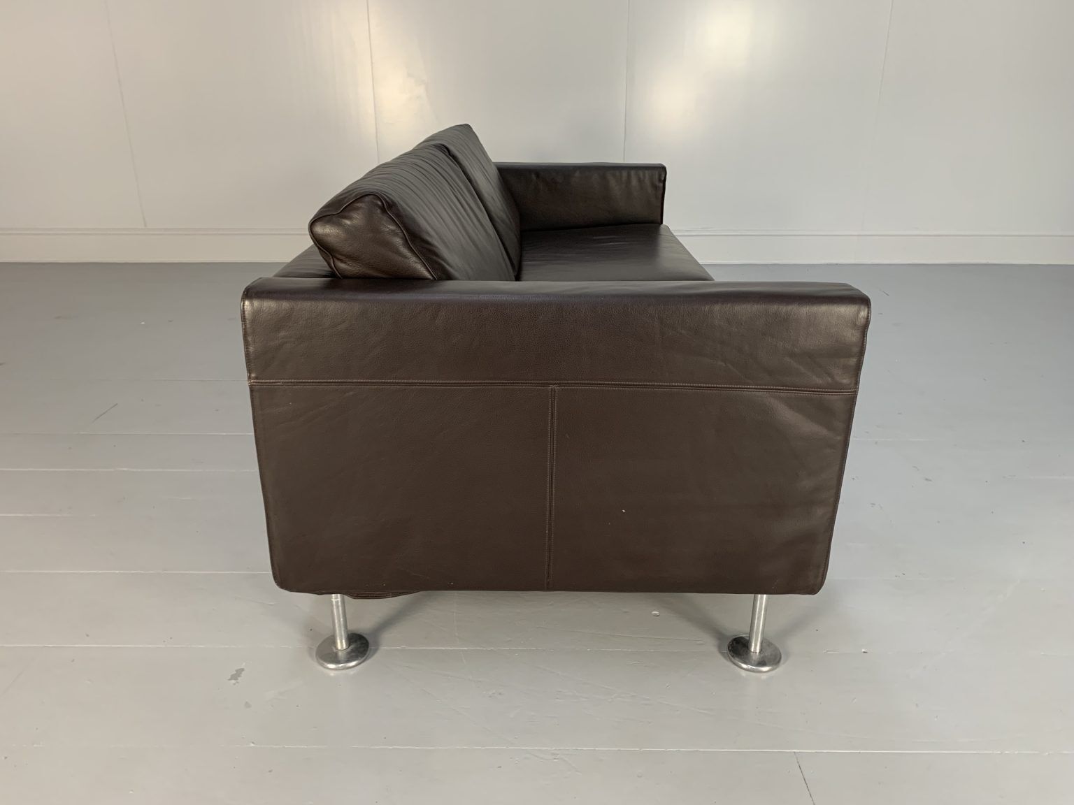Vitra “Park” 2 Sofa & Armchair Suite – In Dark Brown Leather photo vintage
