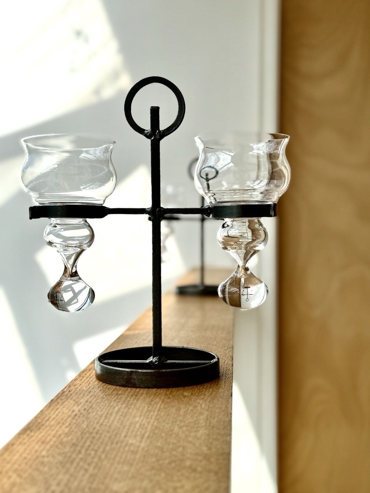 A Pair Of Vintage Scandinavian Candelabras Bolin Smide Sweden Bertil Vallien photo vinterior