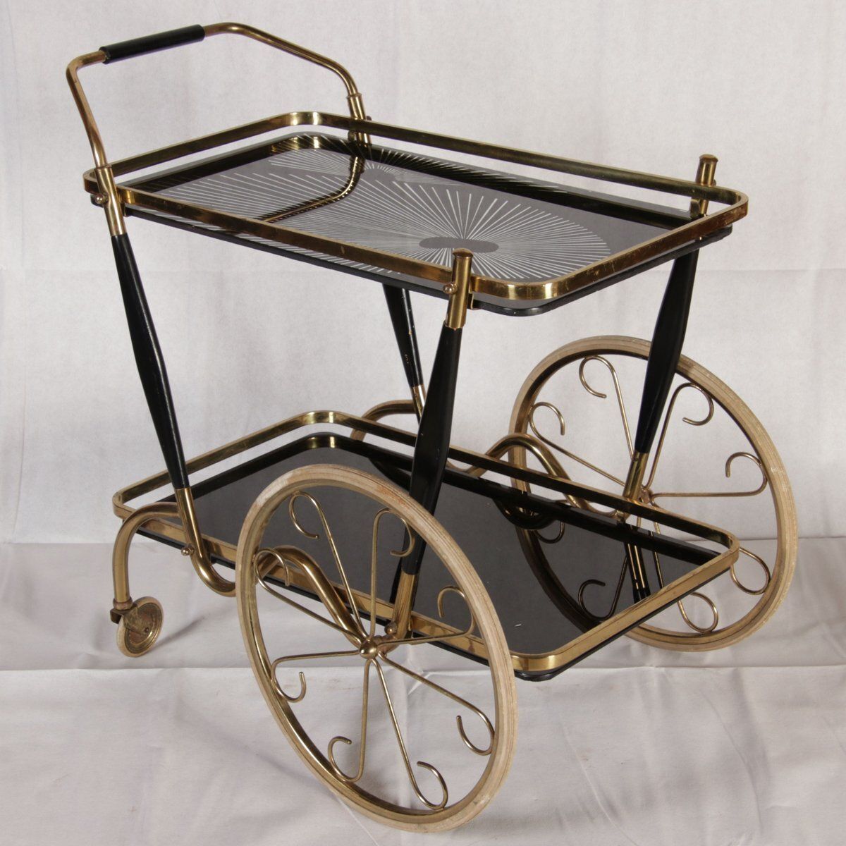 Home Decor Tea Serving Cart By Cesare Lacca For Cesare Lacca, Italy, 1950s photo