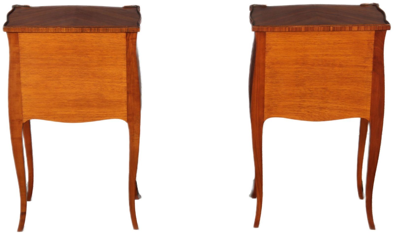 Antique Louis XV Style Bedside Tables With Floral Inlays, 1915, Set Of 2 photo Furniture