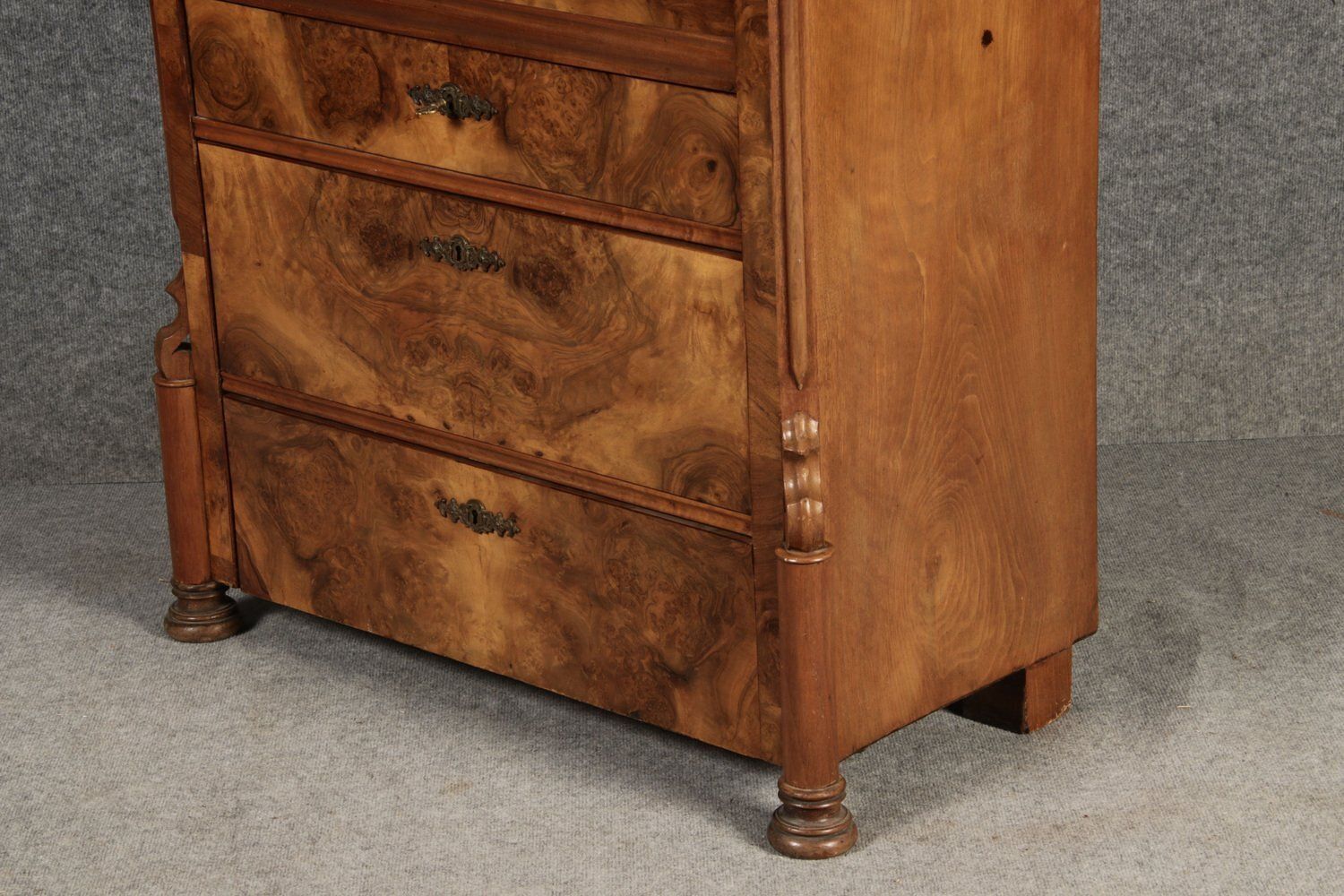 Antique Louis Phillipe Secretary In Walnut, 1860 photo 1197.0