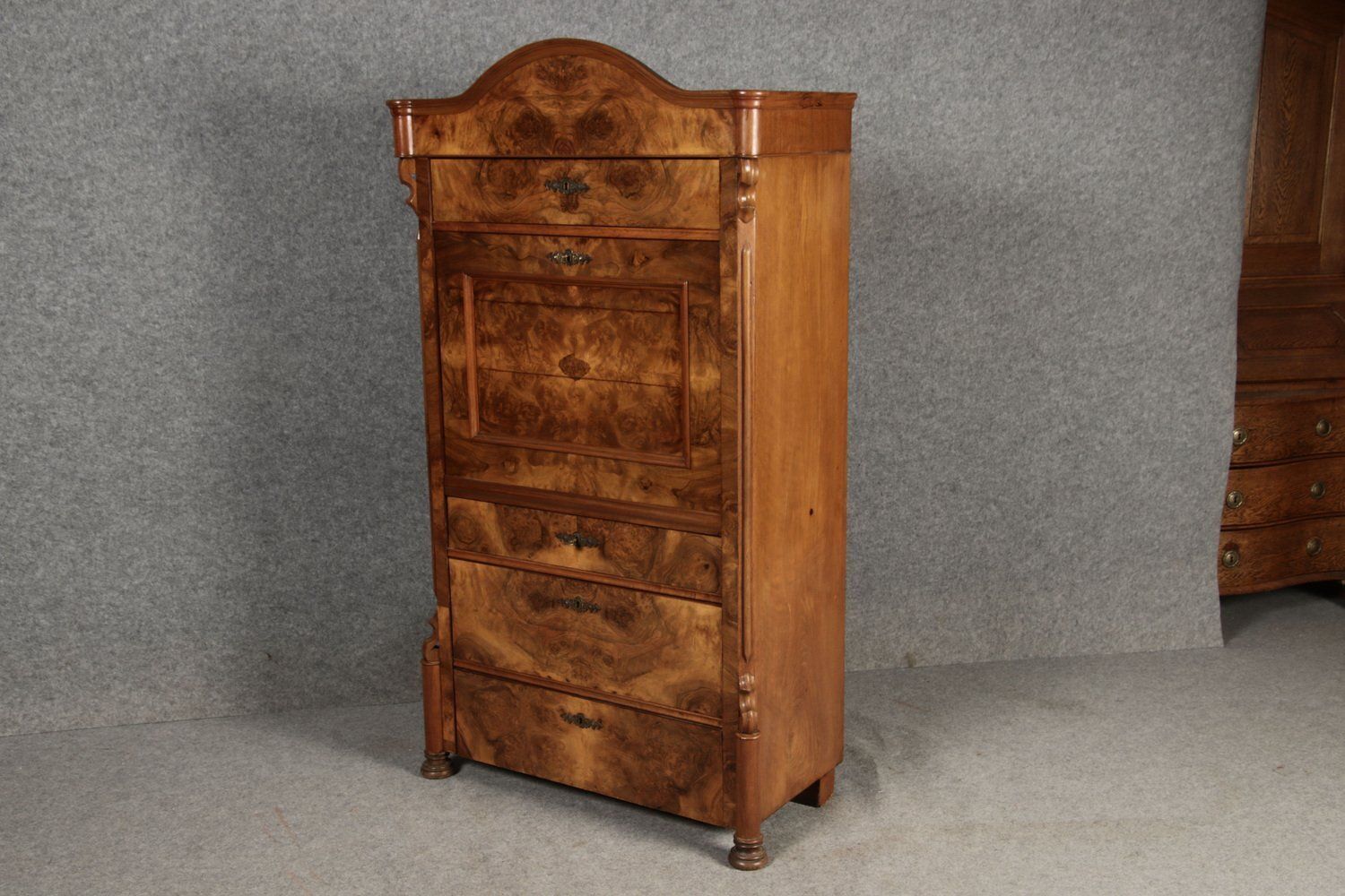 photo buy Antique Louis Phillipe Secretary In Walnut, 1860