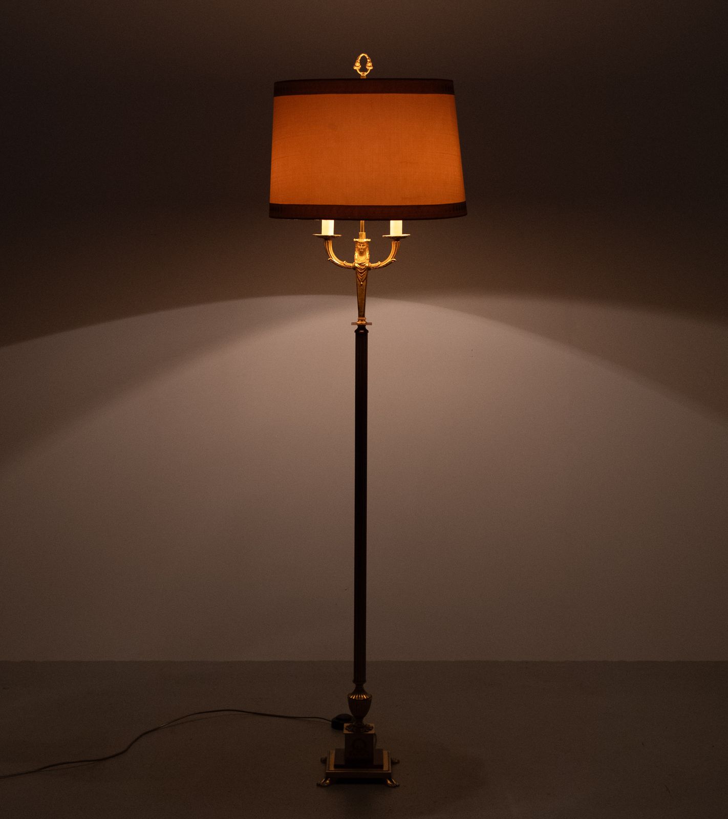 Gilded Bronze Empire Floor Lamp France 1950s photo 1970.0