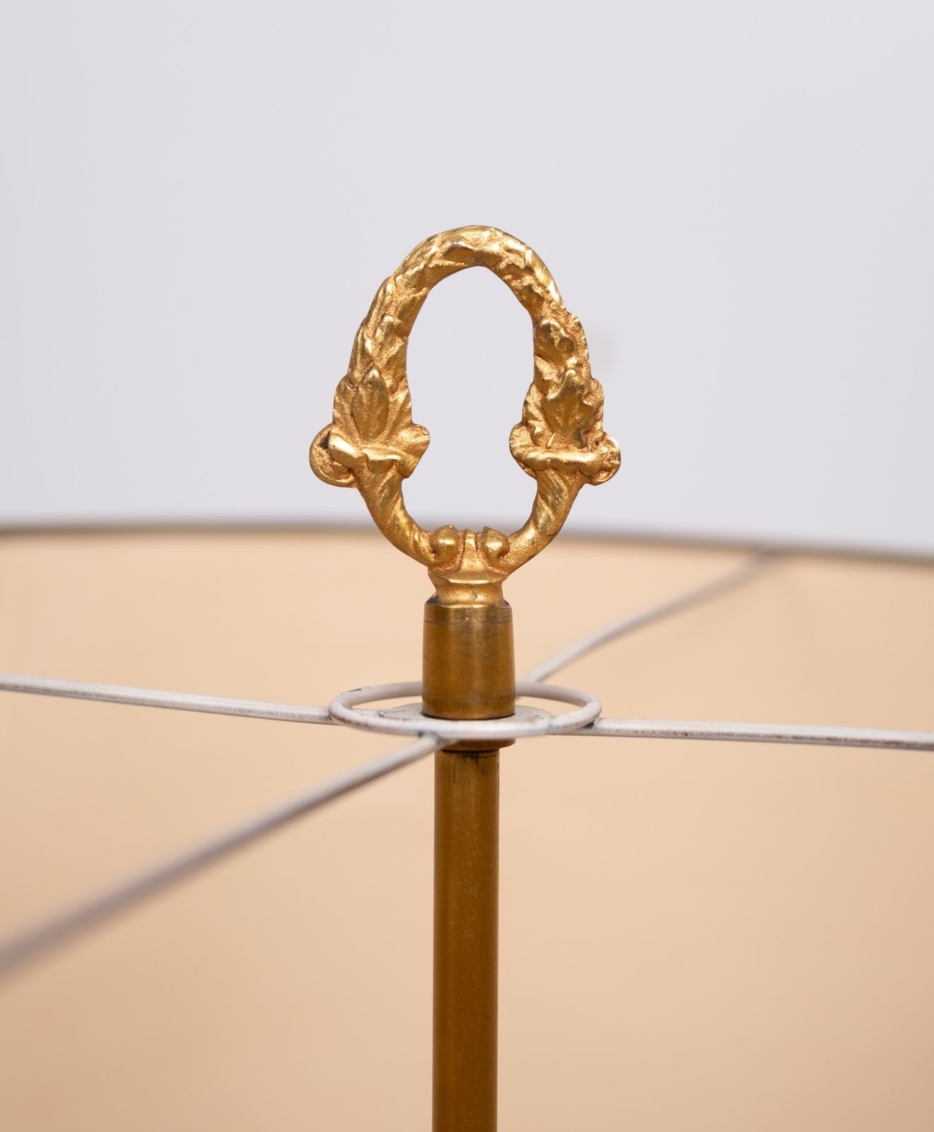 photo for sale Gilded Bronze Empire Floor Lamp France 1950s