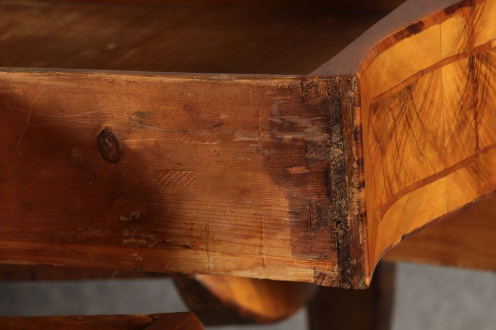 photo for sale Antique Baroque Desk In Walnut Inlay, 1780