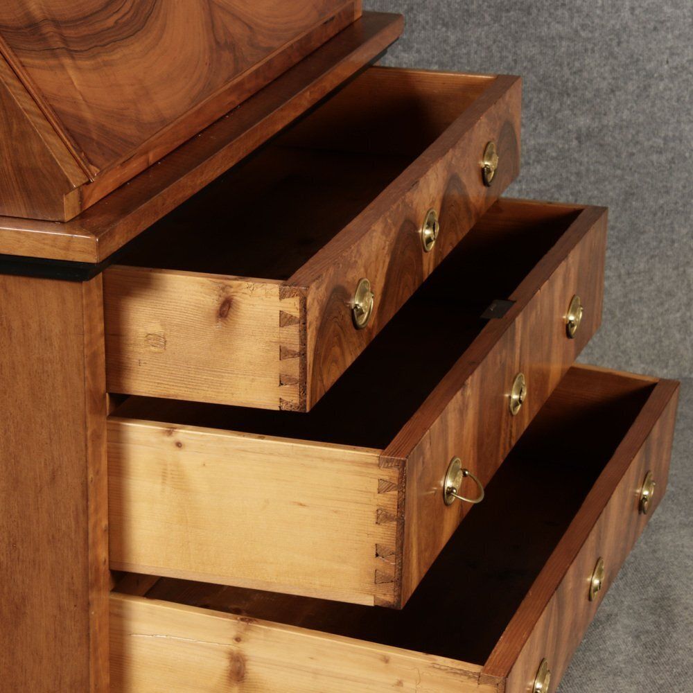 Furniture Biedermeier Secretary In Walnut, 1820s photo