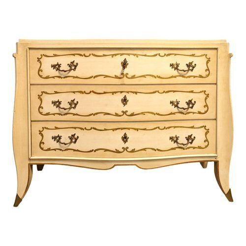20th Century Leleu Style Chest Of Drawers With Brass Feet