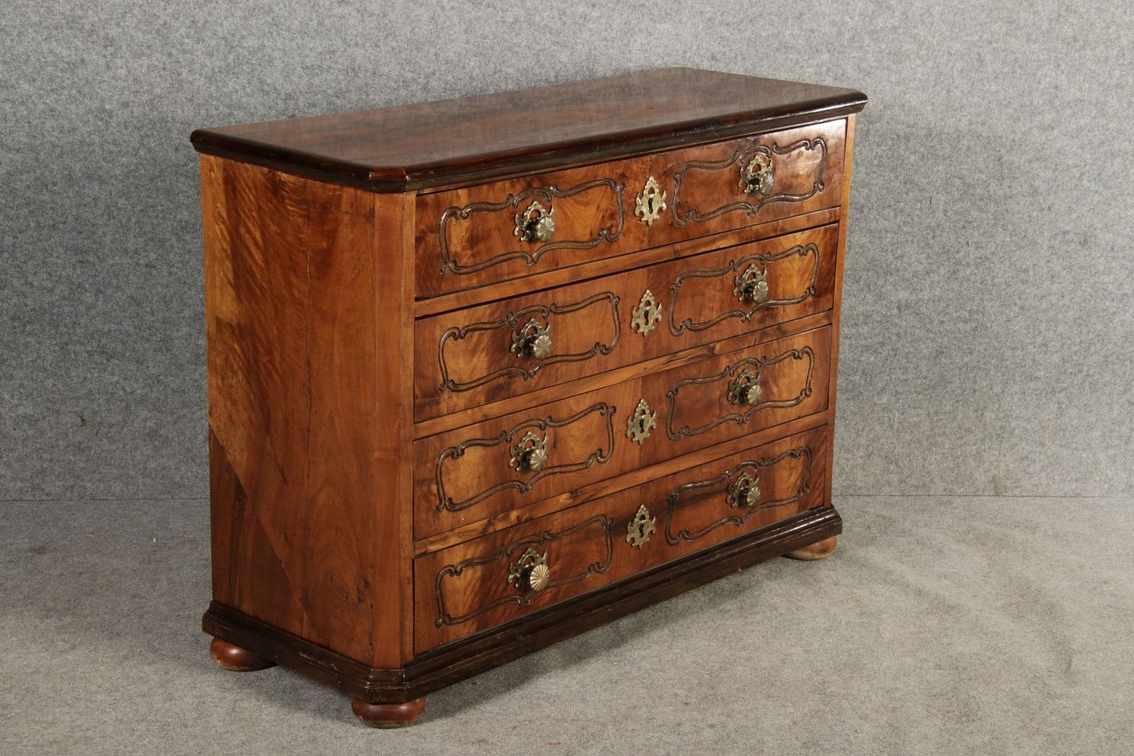 photo for sale 18th Century Baroque Chest Of Drawers In Walnut, 1750s