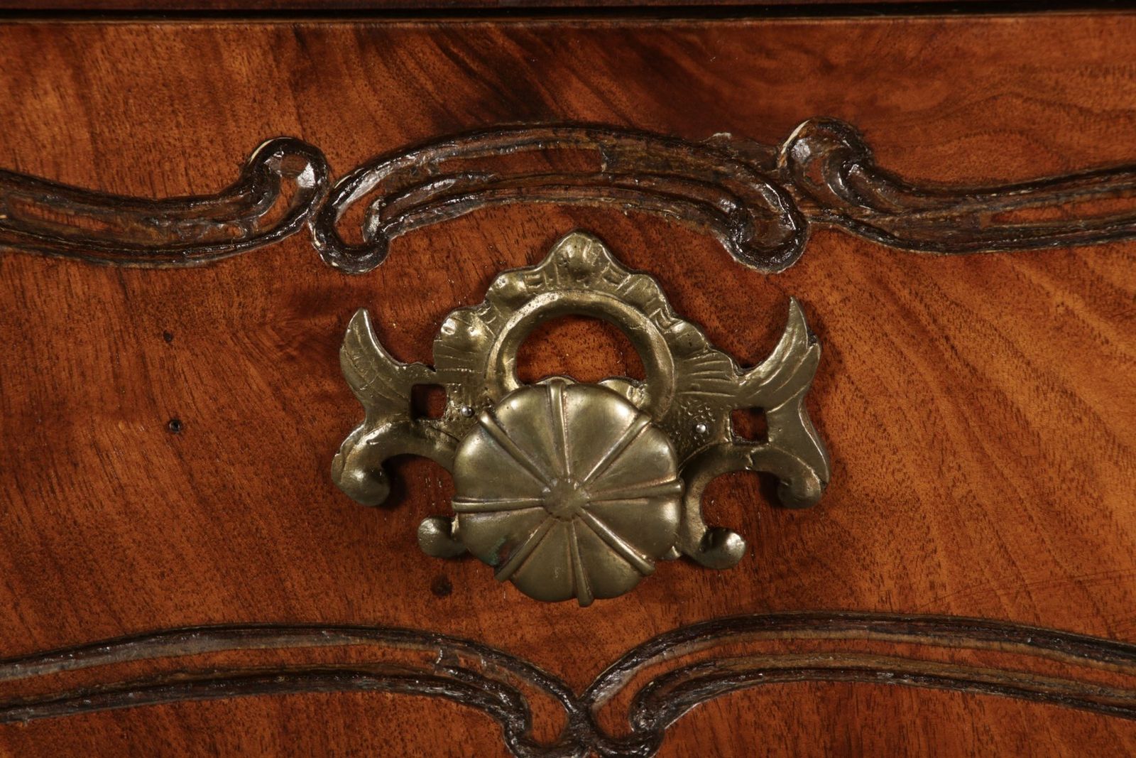 Furniture 18th Century Baroque Chest Of Drawers In Walnut, 1750s photo