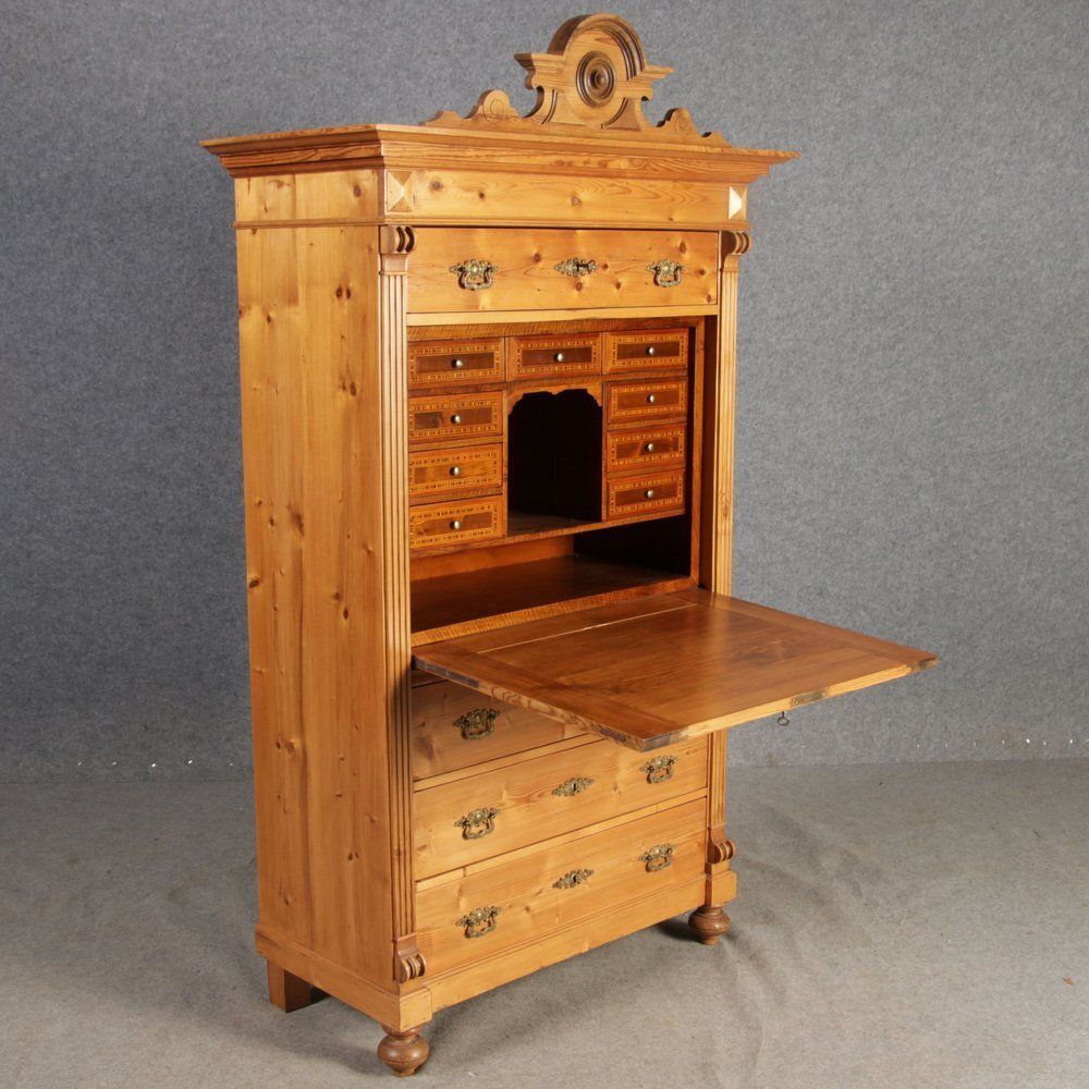 Antique Secretaire In Softwood, 1880 photo buy