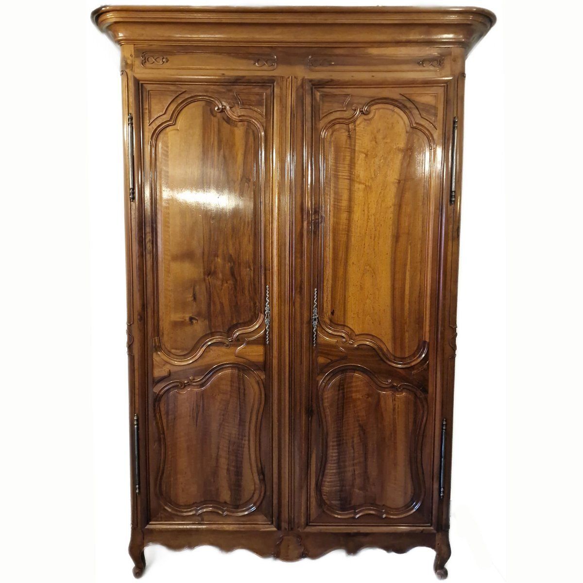 Antique French Baroque Cabinet In Walnut, 1750