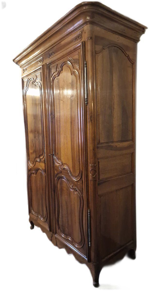Antique French Baroque Cabinet In Walnut, 1750 photo for sale