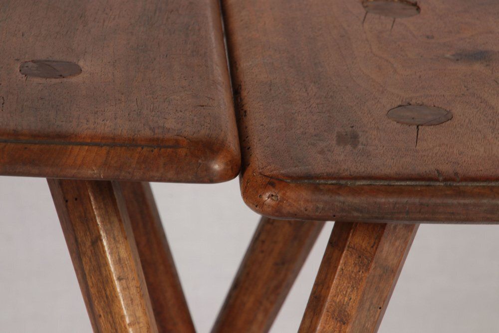 863.0 Antique Board Chairs In Walnut, 1815 1825, Set Of 2 photo