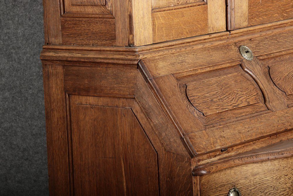Antique Baroque Secretary In Oak, 1740 photo 1863.0