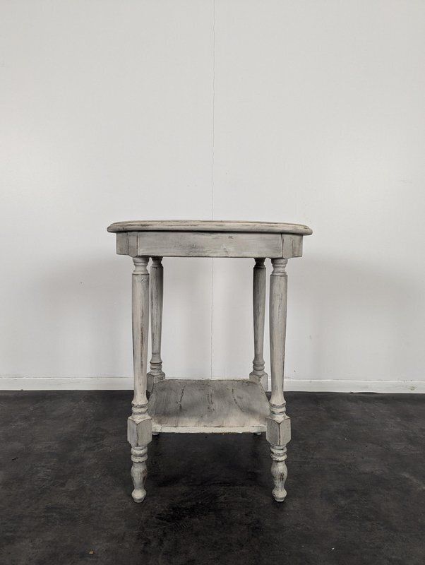 Patinated Pedestal Table photo for sale