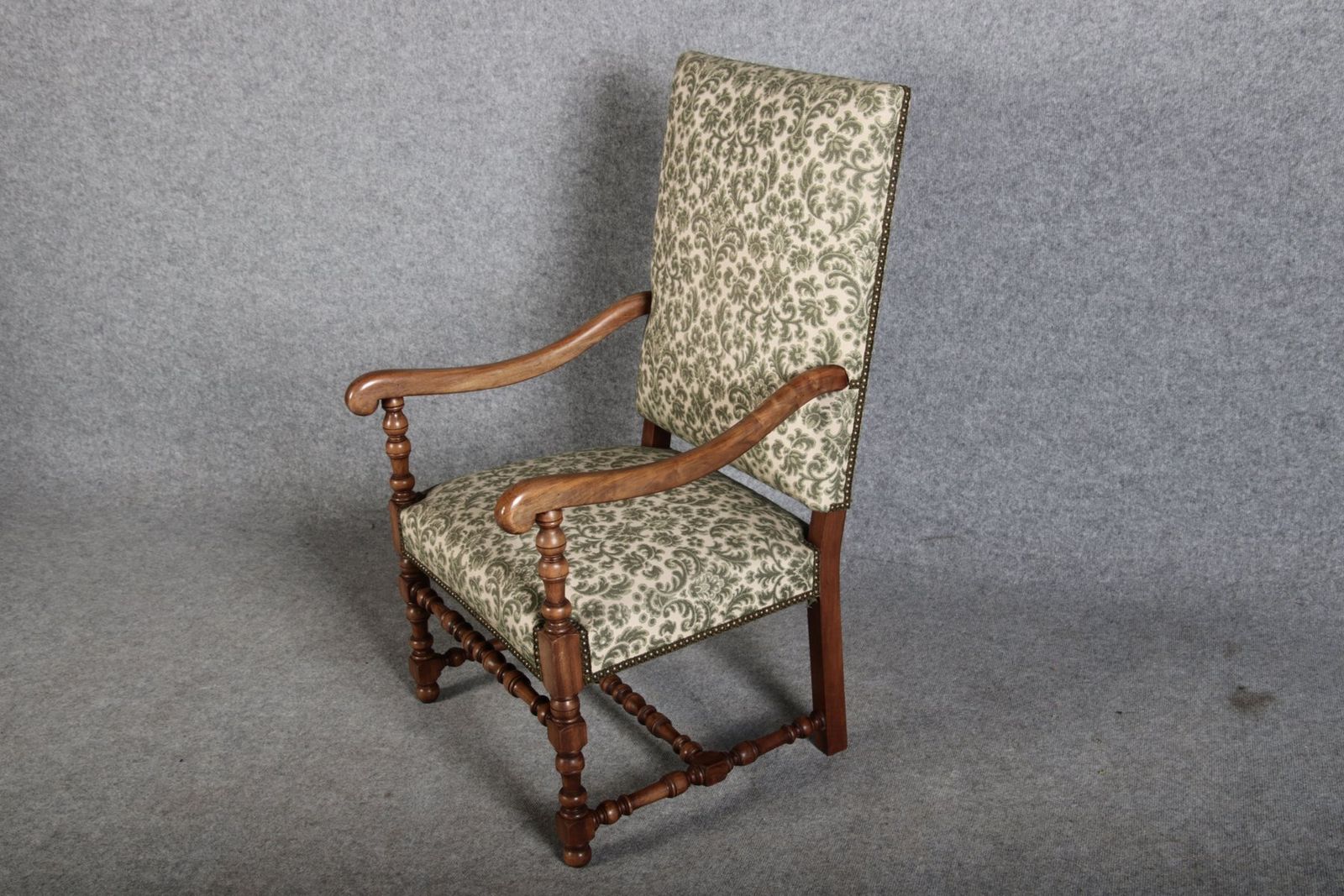 Furniture Antique Walnut Armchair, 19th Century photo