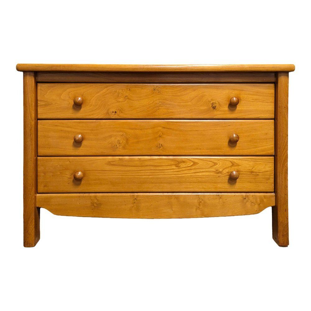 Elm Chest Of Drawers, 1980s