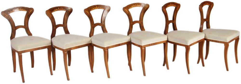 Antique Biedermeier Chairs, Vienna, Austria, 1820s 1830s, Set Of 6 photo furniture