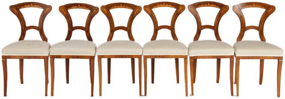 Antique Biedermeier Chairs, Vienna, Austria, 1820s 1830s, Set Of 6 photo for sale