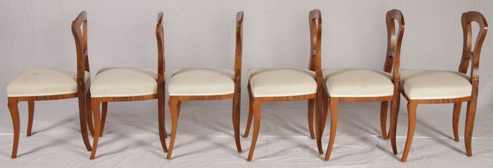 photo furniture Antique Biedermeier Chairs, Vienna, Austria, 1820s 1830s, Set Of 6