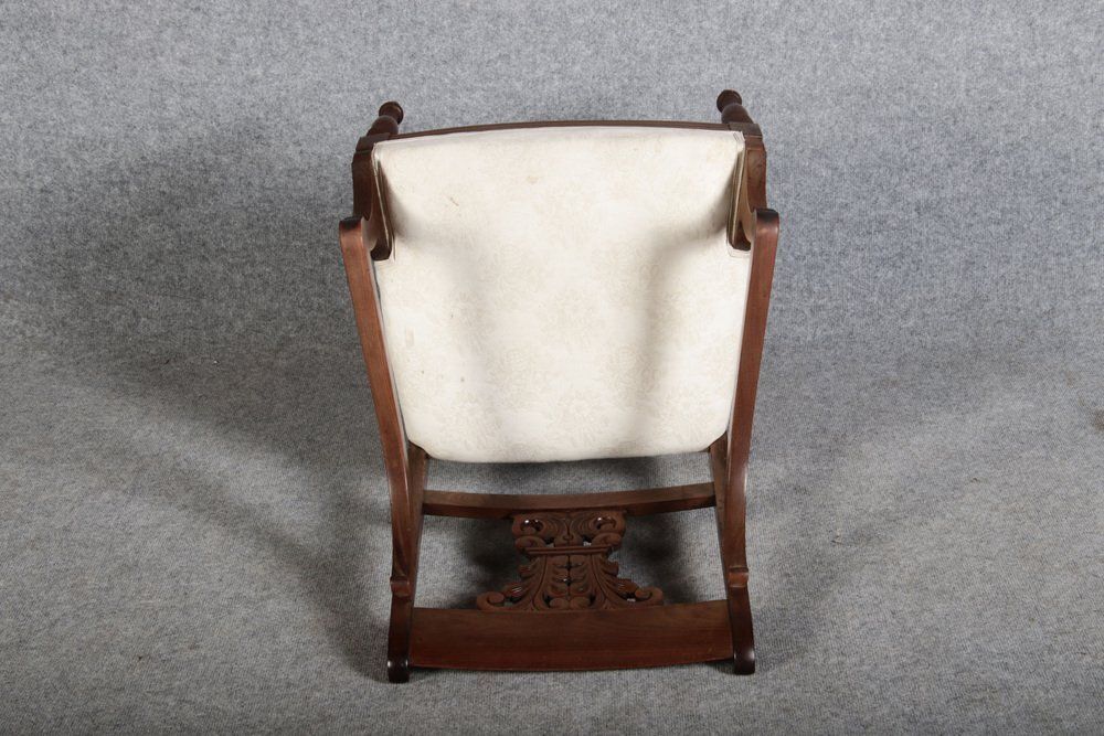 photo for sale Antique English Regency Biedermeier Armchair In Mahogany, 1840