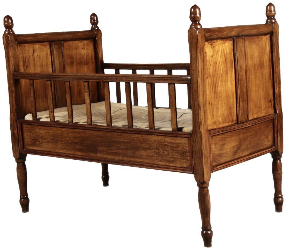 19th Century Biedermeier Walnut Childrens Bed Doll Bed, 1830s photo for sale