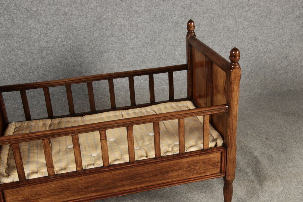 19th Century Biedermeier Walnut Childrens Bed Doll Bed, 1830s photo 1019.0