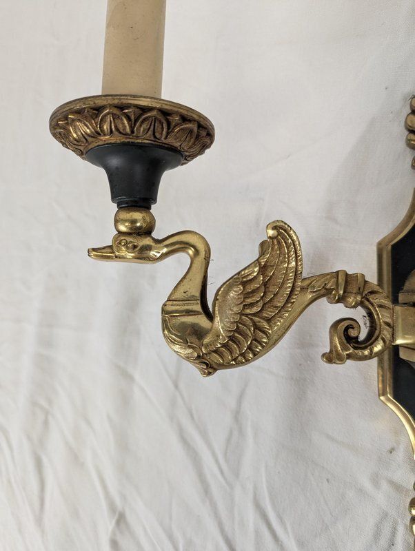 Empire Style Bronze Wall Lights, Set Of 2 photo Lighting