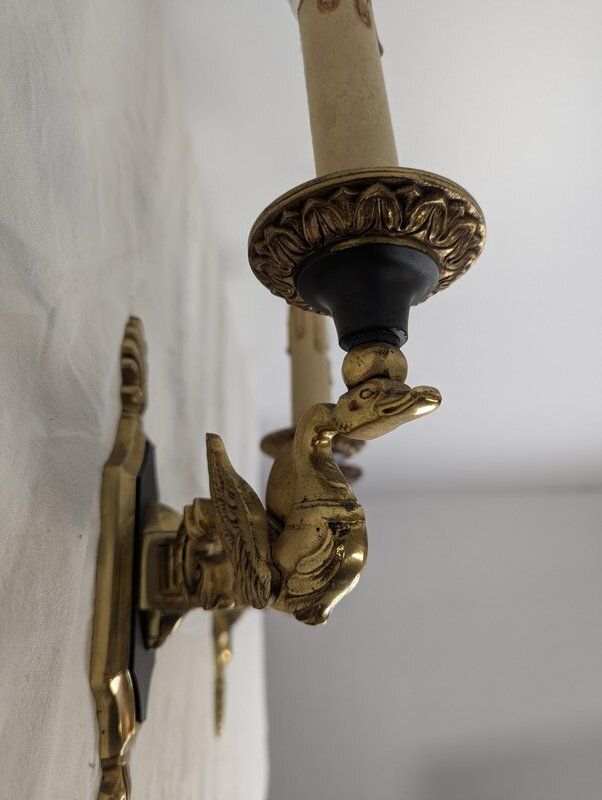 Empire Style Bronze Wall Lights, Set Of 2 photo vinterior