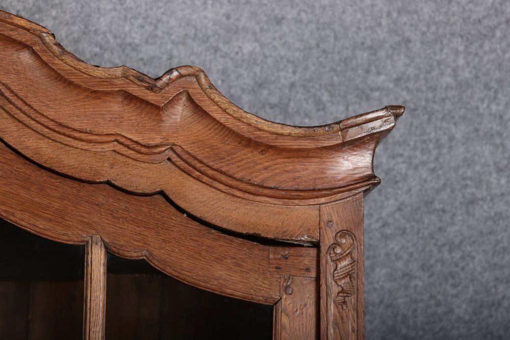 photo buy Baroque Showcase In Oak With Rocilla Carvings, 1760s