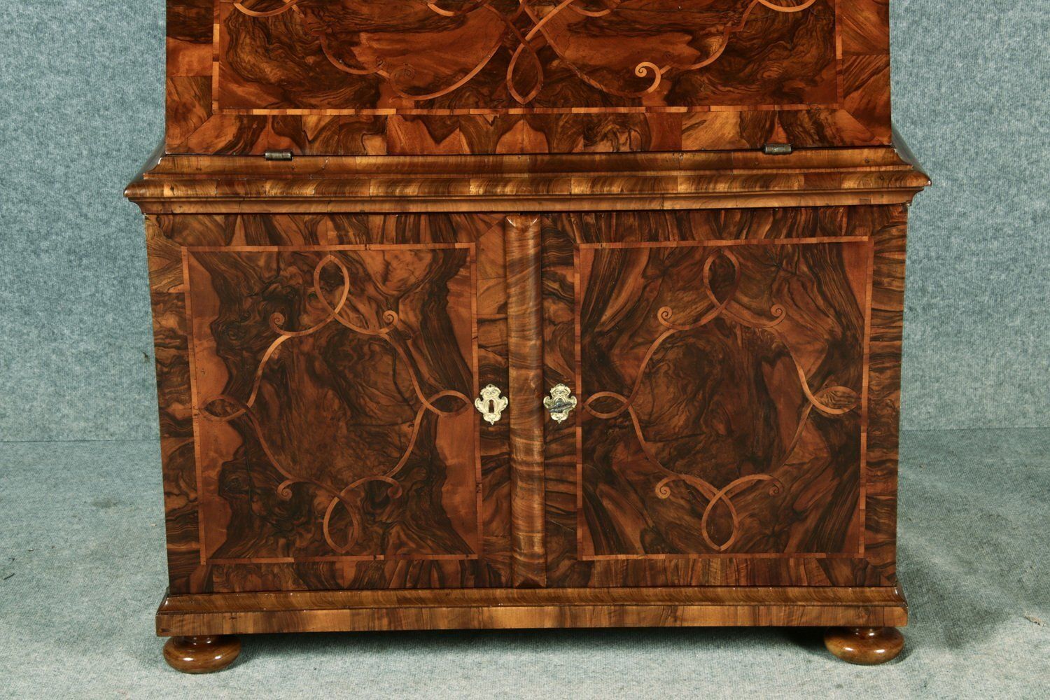 Baroque Secretary Walnut With Inlays, 1740s photo buy