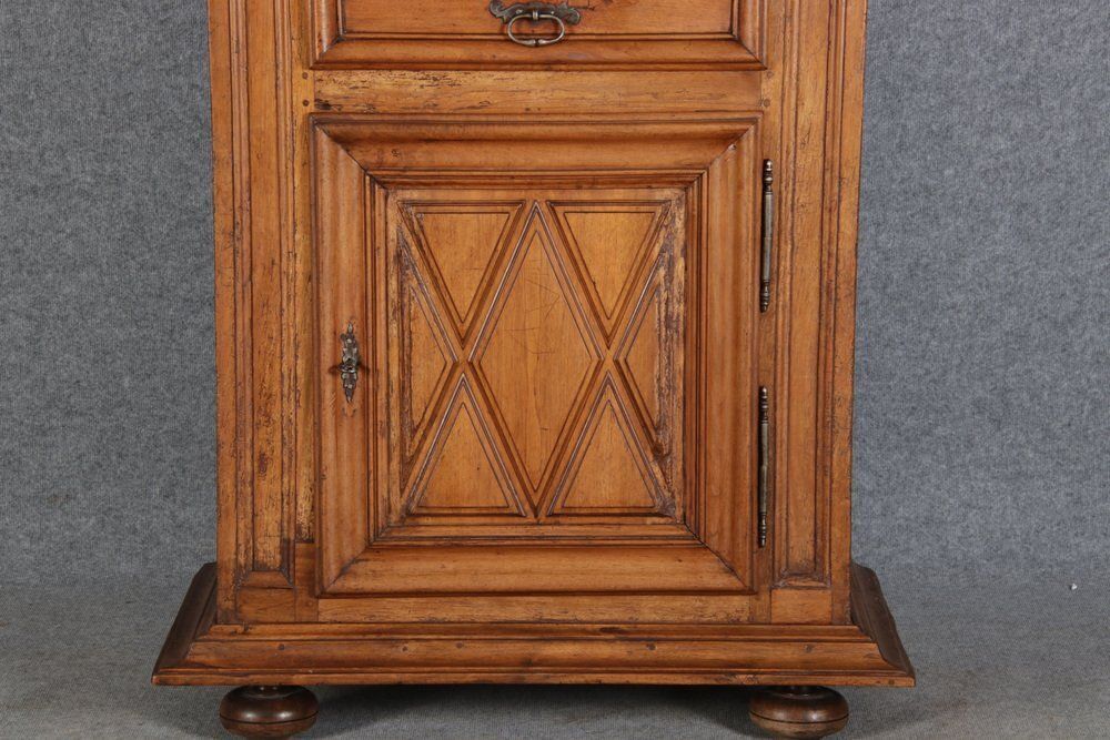 Baroque Narrow Cabinet In Walnut, France, 1700s photo vintage