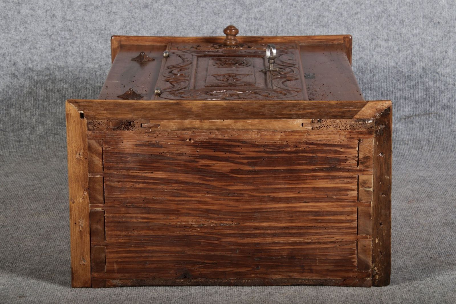 Small Antique Baroque Walnut Wall Cabinet, 1750s photo vinterior