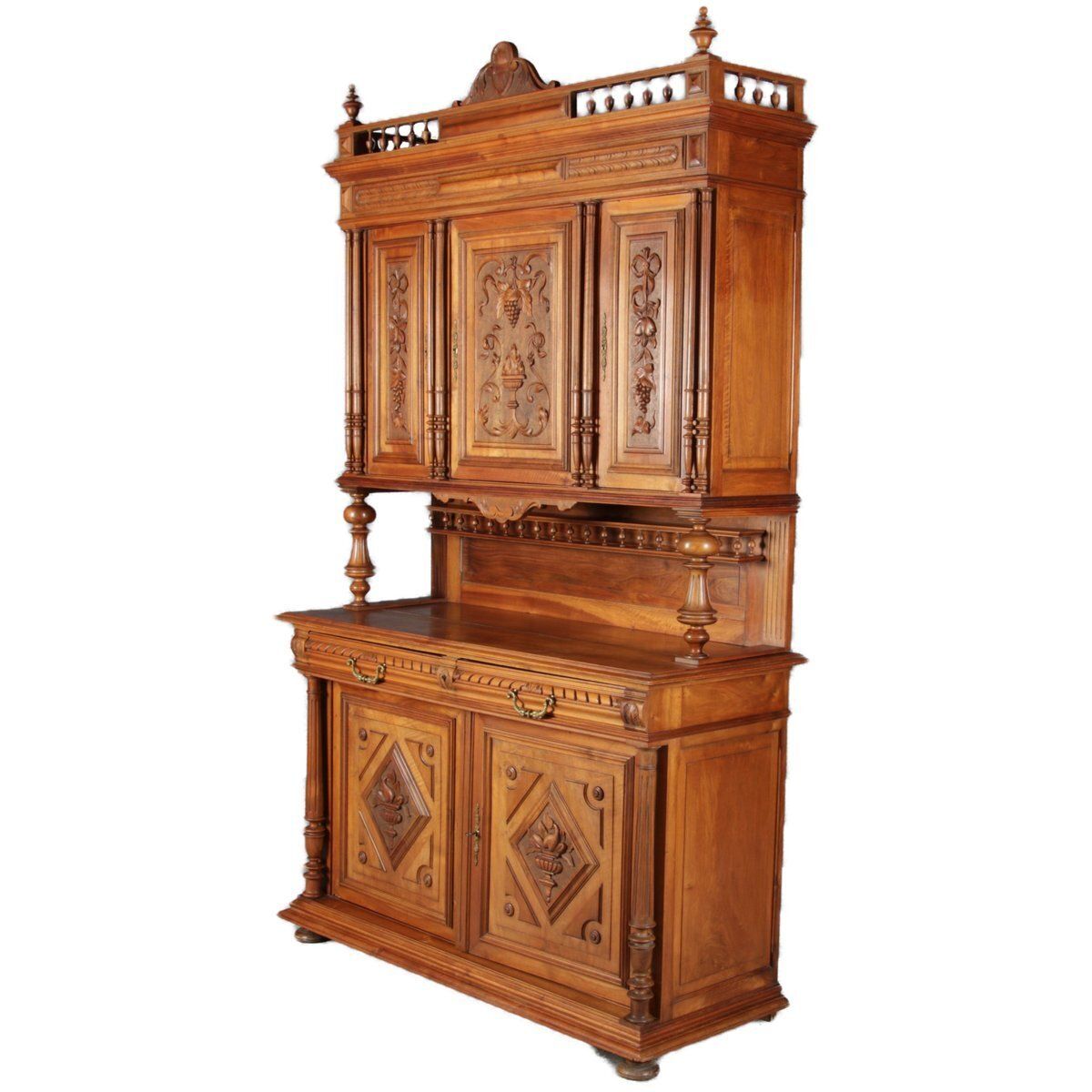 Antique Historicism Buffet In Walnut, 19th Century photo for sale