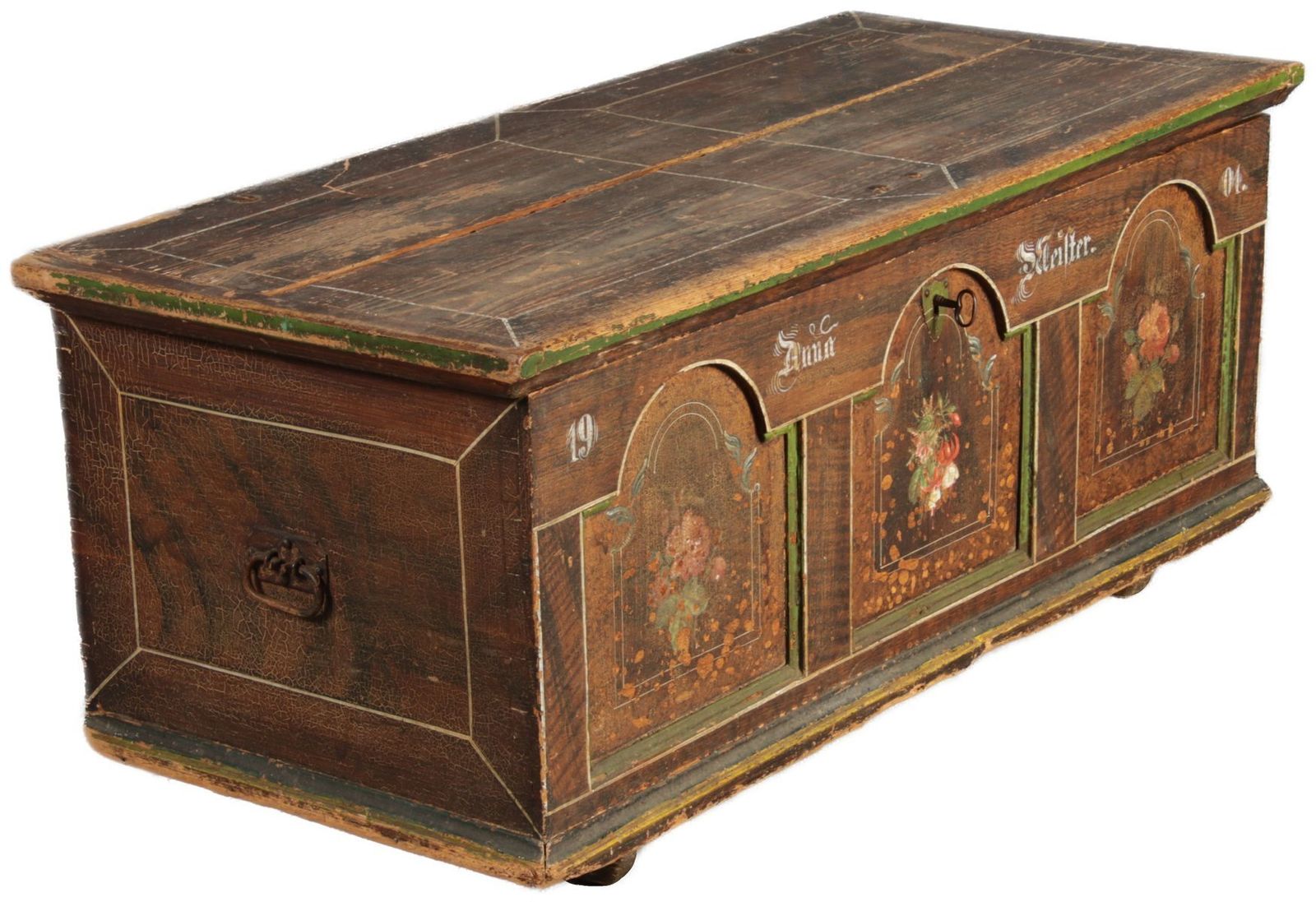 Antique Bevelled Softwood Chest, 1900 photo for sale