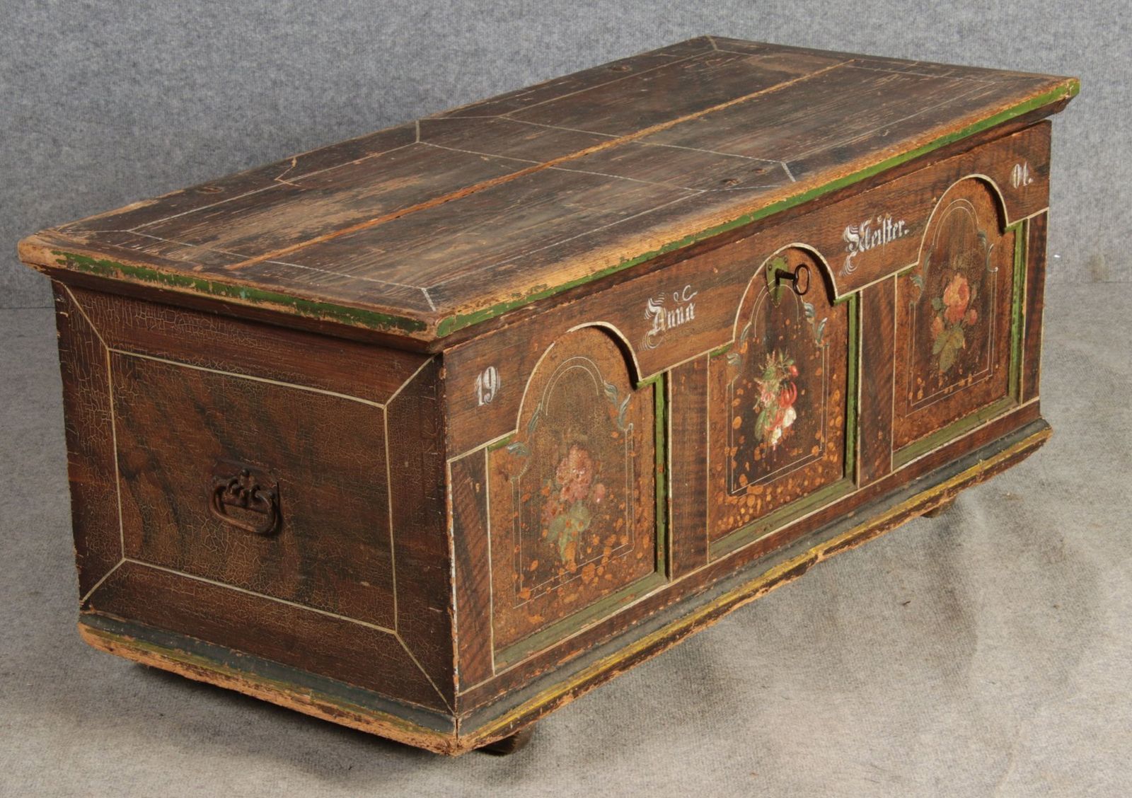 Antique Bevelled Softwood Chest, 1900 photo vintage