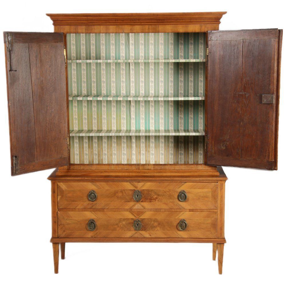Antique Baroque Cabinet Inn Walnut, 1780 photo Furniture