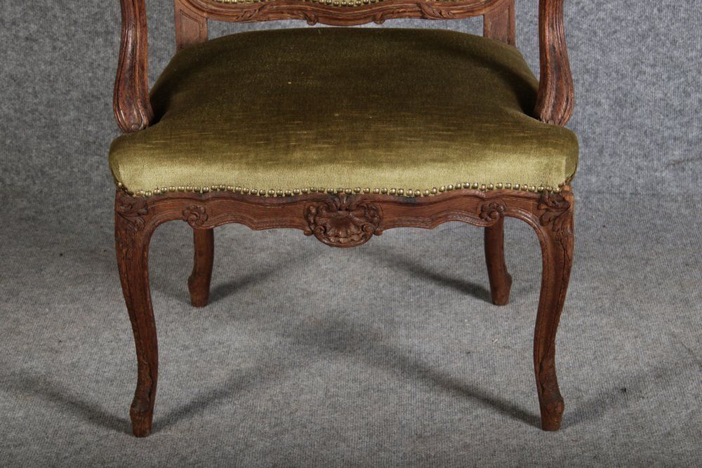Furniture Antique French Armchair, 1860, Set Of 4 photo