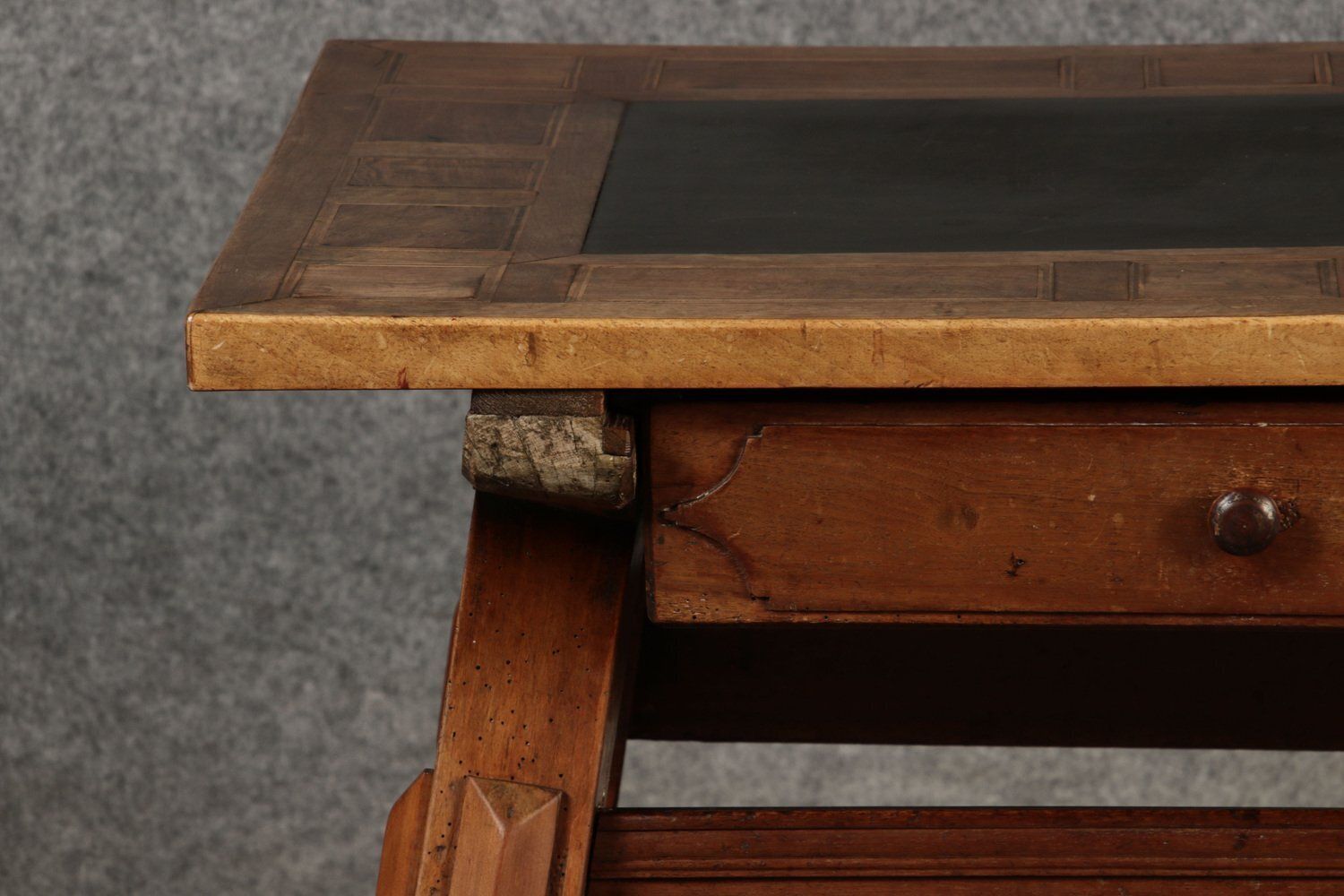 1529.0 Small Antique Boatmans Table In Walnut With Inlays, 1800 photo